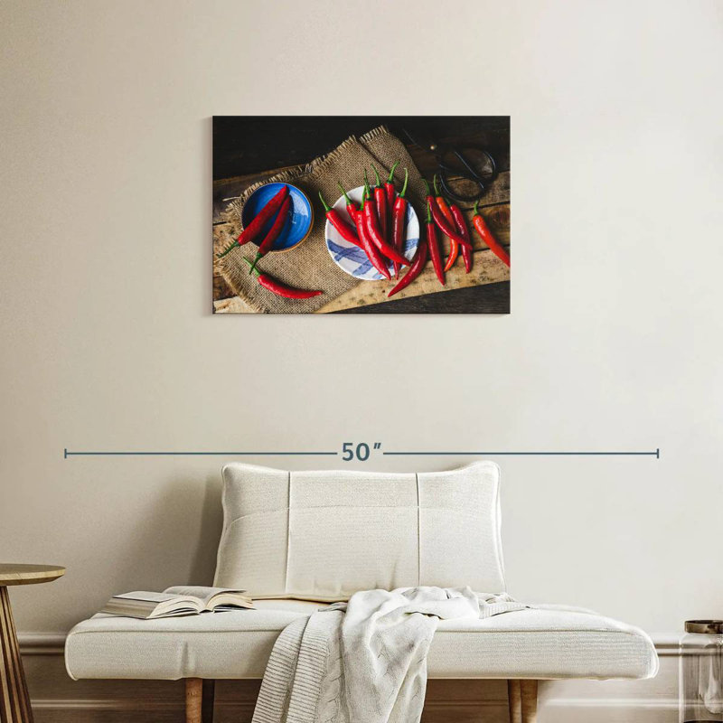 Yarlin Red Chilies, 20" H x 30" W