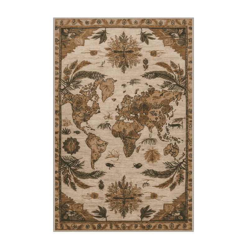 Tapis brun lavable à la machine, Tapis de couloir 2 pi x 4 pi