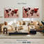 Carte du monde sur toile Ruby, ensemble de 3 pièces-1031576410