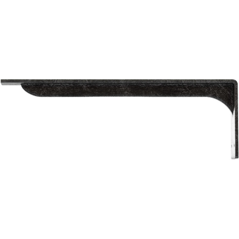 Support en acier Embrey, Argent antique, H 6,5 po x l 2 po x P 18 po