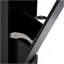 Îlot de cuisine cannelé avec armoire de rangement pour poubelle, prise de courant, support de rangement interne, îlots de cuisine roulants sur 5 roues avec 3 tiroirs, 3 supports latéraux ouverts pour poubelle de 10 gallons, noir-149628162