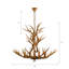 Lustre en bois 8 lumières en résine