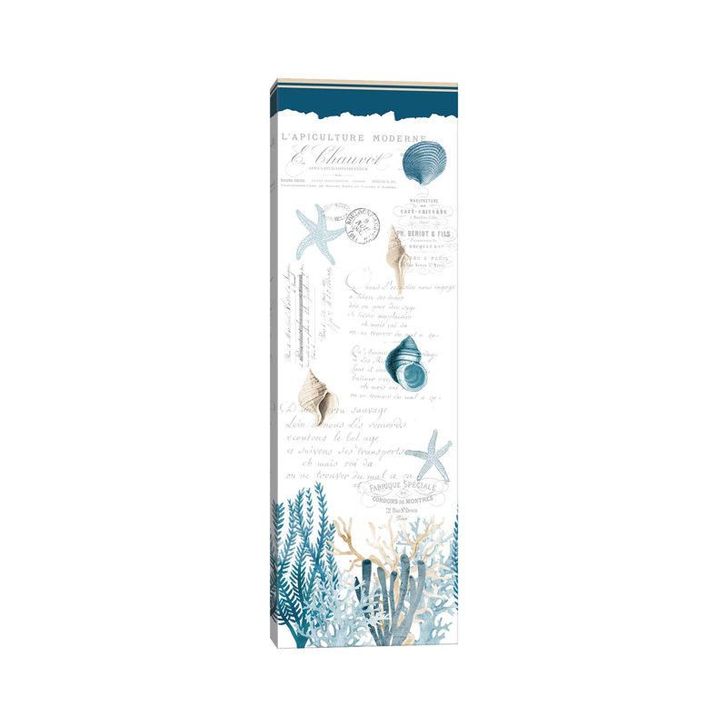 Coral Cove Blue by Kimberly Allen - Wrapped Canvas Gallery-Wrapped Canvas Giclée, 121.92 cm H x 40.64 cm W