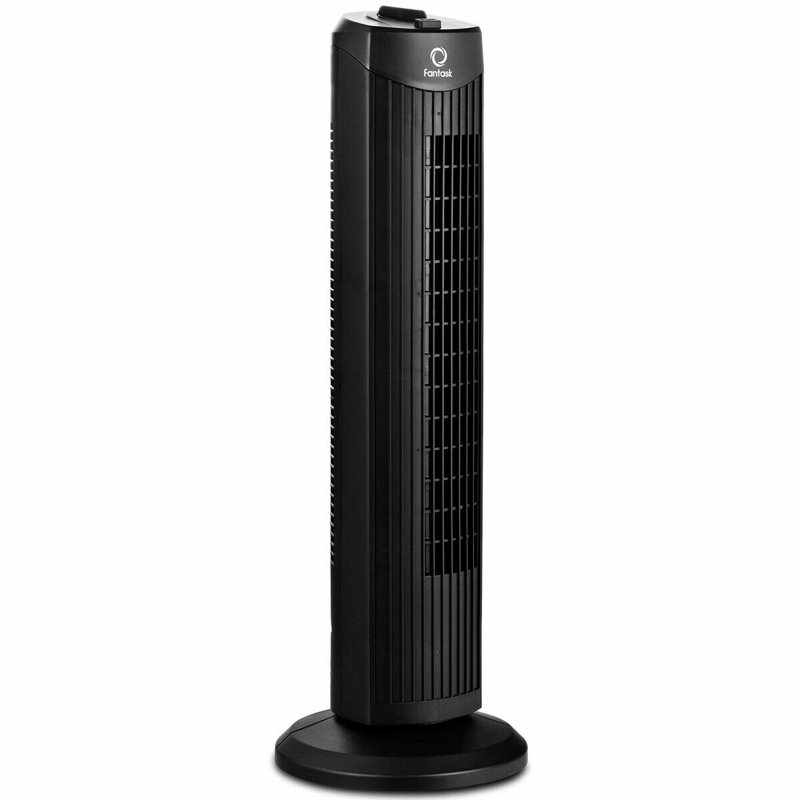 Ventilateur tour oscillant 28 po Gymax, Noir