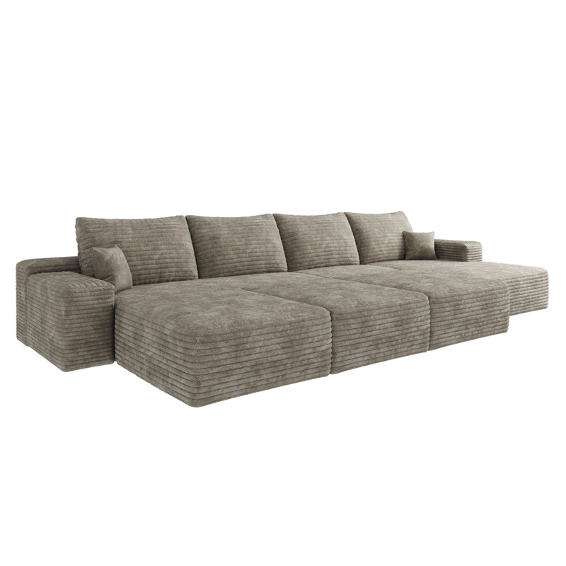Boneless Modern Cloud Sofa Bed, Left Hand Fancing