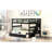 Stairway Bunk Bed For Bedroom, Size, Four Open Shelves Storage, Two Full Size Bunks, Guard Rail, 94.2"L X 59.13"W 63.1"H Bedroom Bed, Drawer And Finish, Sleeping Spaces,-1036217891
