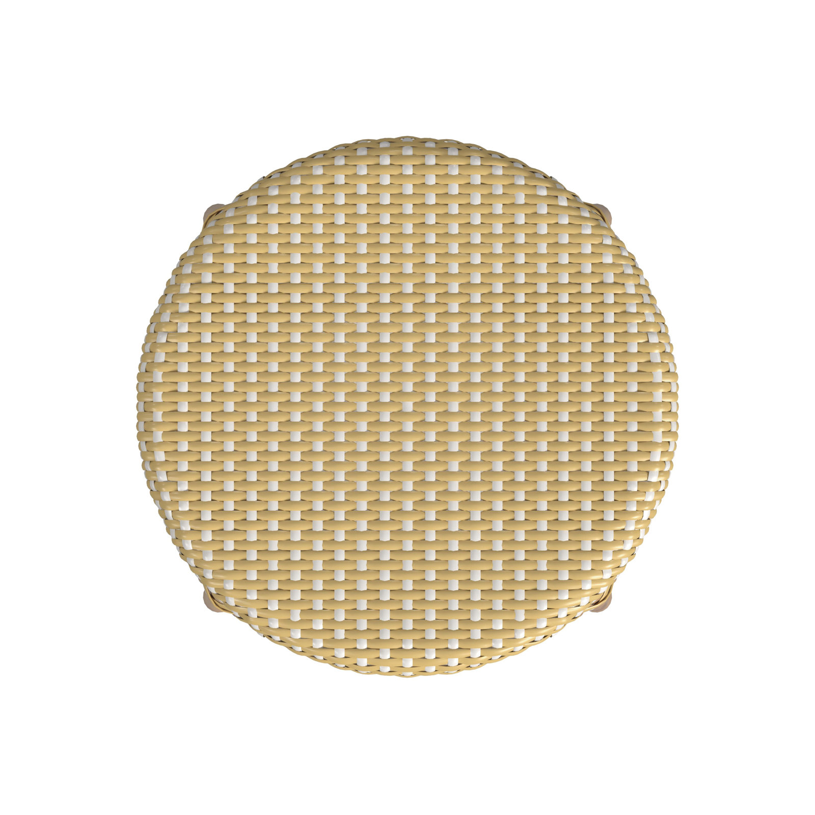 Alastair Bar & Counter Stool, Counter Stool (24" Seat Height), Yellow/White Dot/Natural Rattan Frame