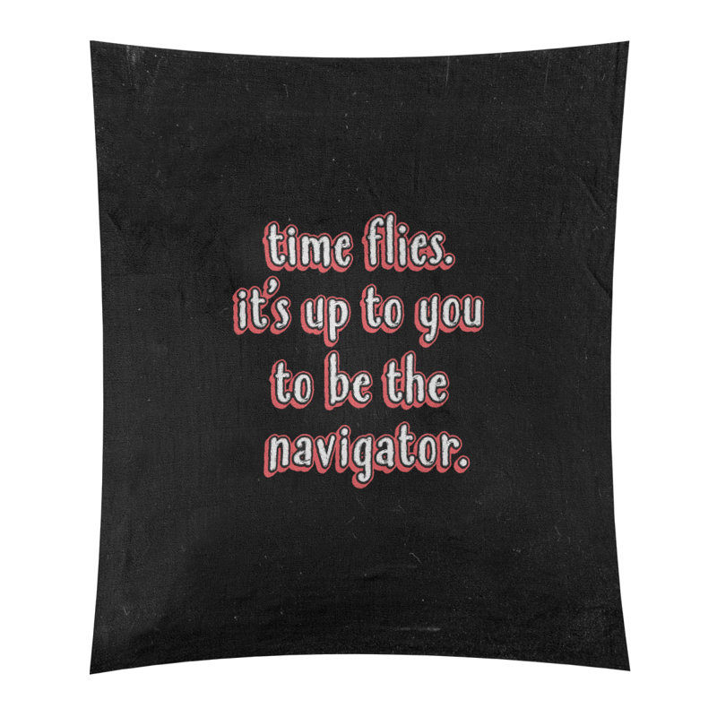 Tapisserie tableau noir en polyester time quote, H 27,5 po x l 37,5 po, Rouge