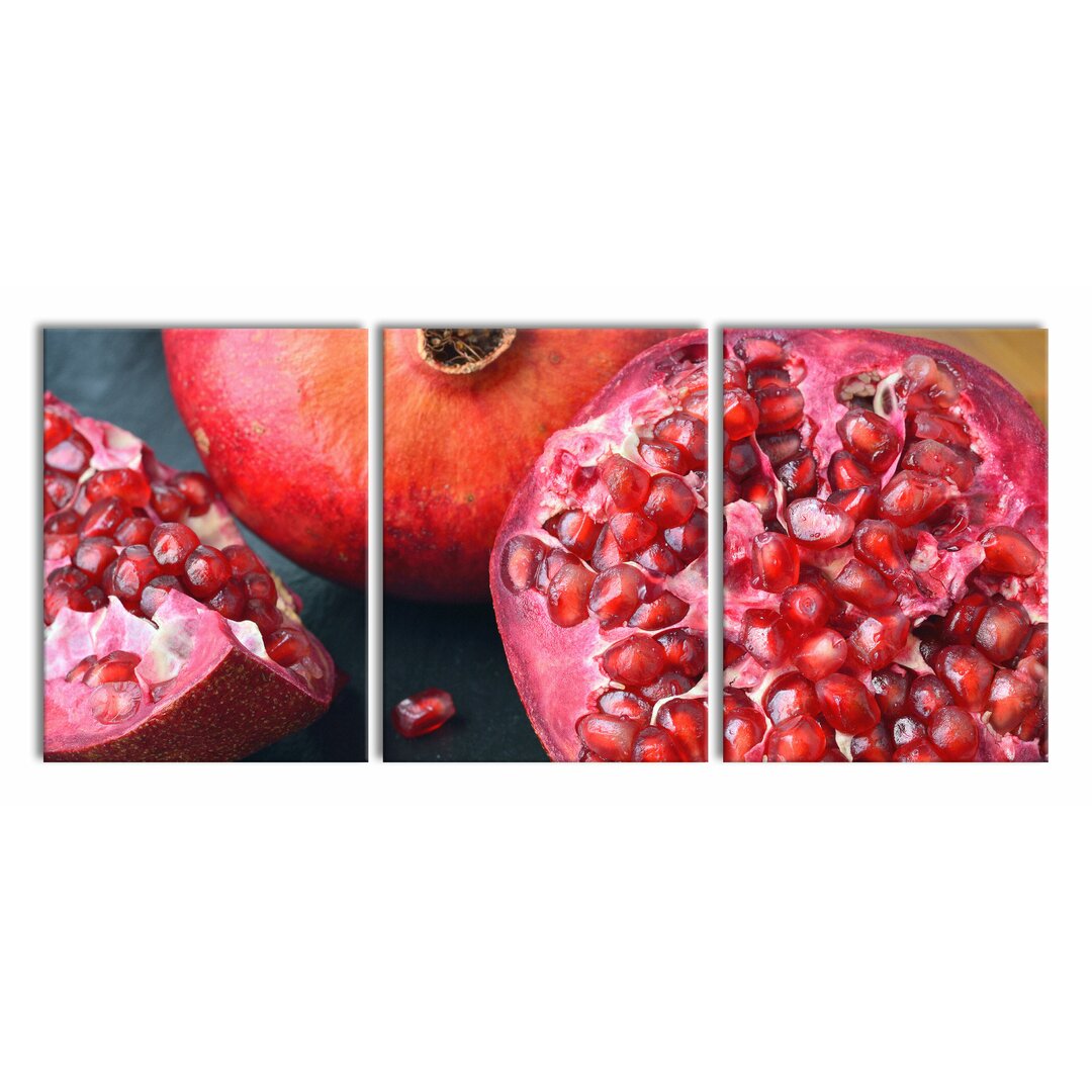 3-tlg. Leinwandbilder-Set Pomegranates