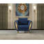 3 Pieces Sipario Vita Modern Blue Sofa Set-1893026736