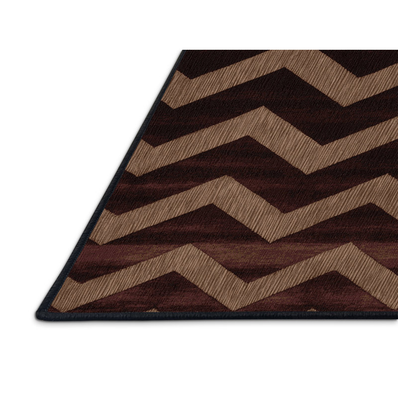 Tapis damier noir lavable à la machine, Rond 3 pi