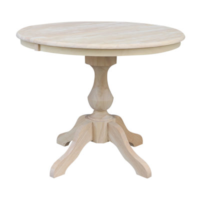 Hektor Extendable Solid Wood Pedestal Dining Table