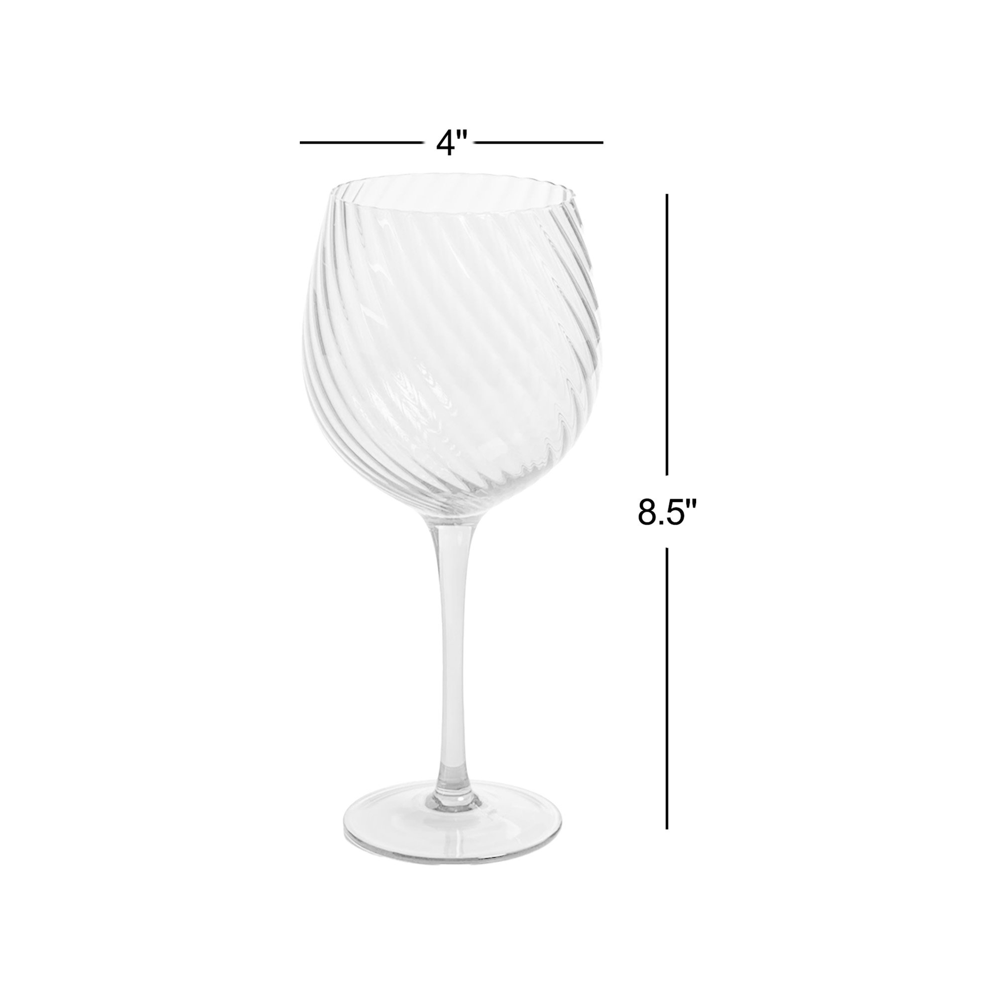 Bonnie Optic Swirl Red Wine Glasses, Blue