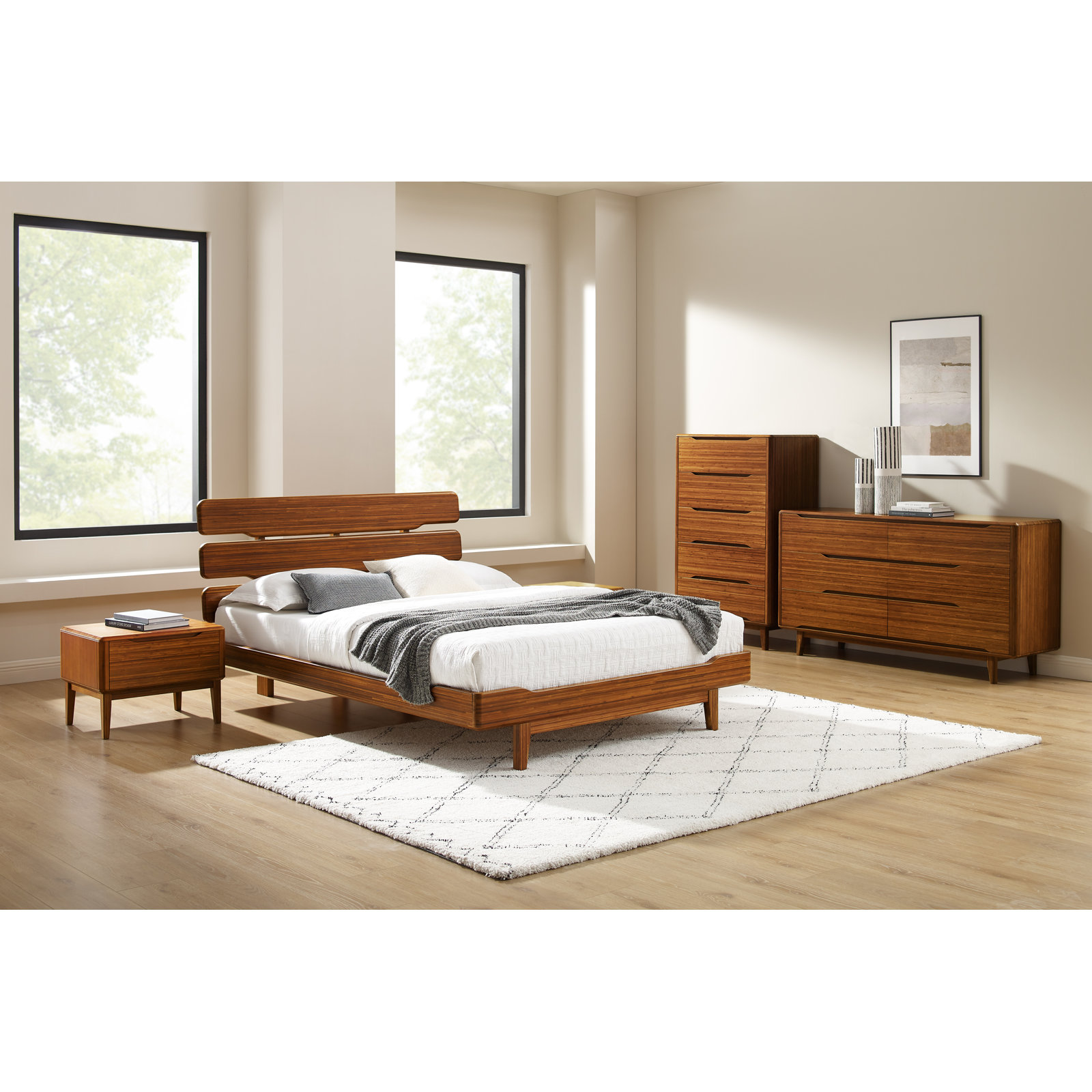 Lacey 6 - Drawer Double Dresser, Amber