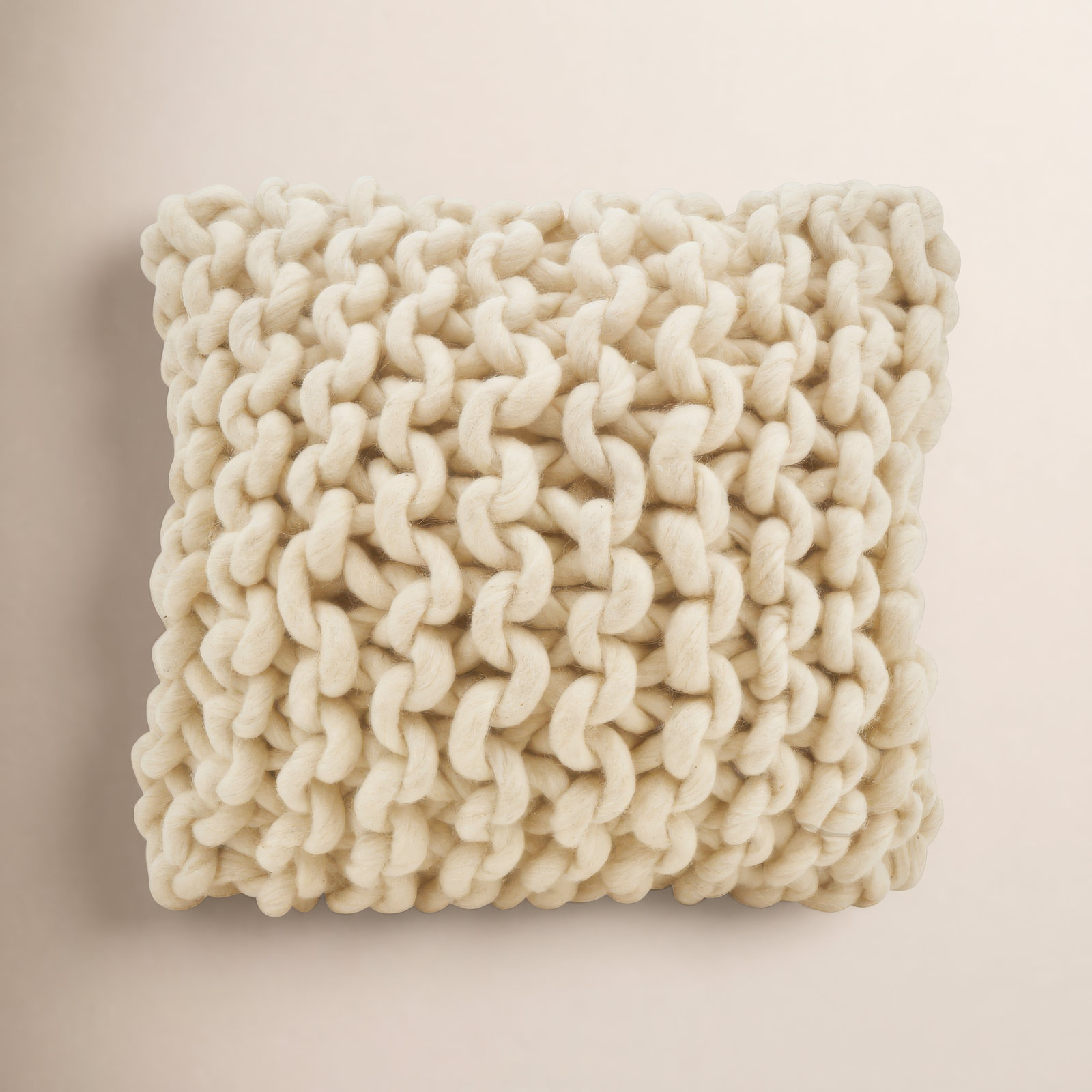 Zayn Wool Throw Pillow, Ivory, Cover Only