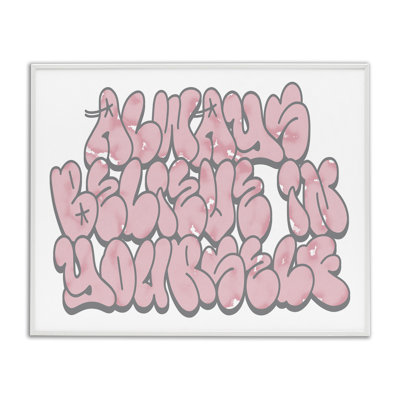 «Believe in Yourself Graffiti», estampe numérique, conception de Marcus Prime