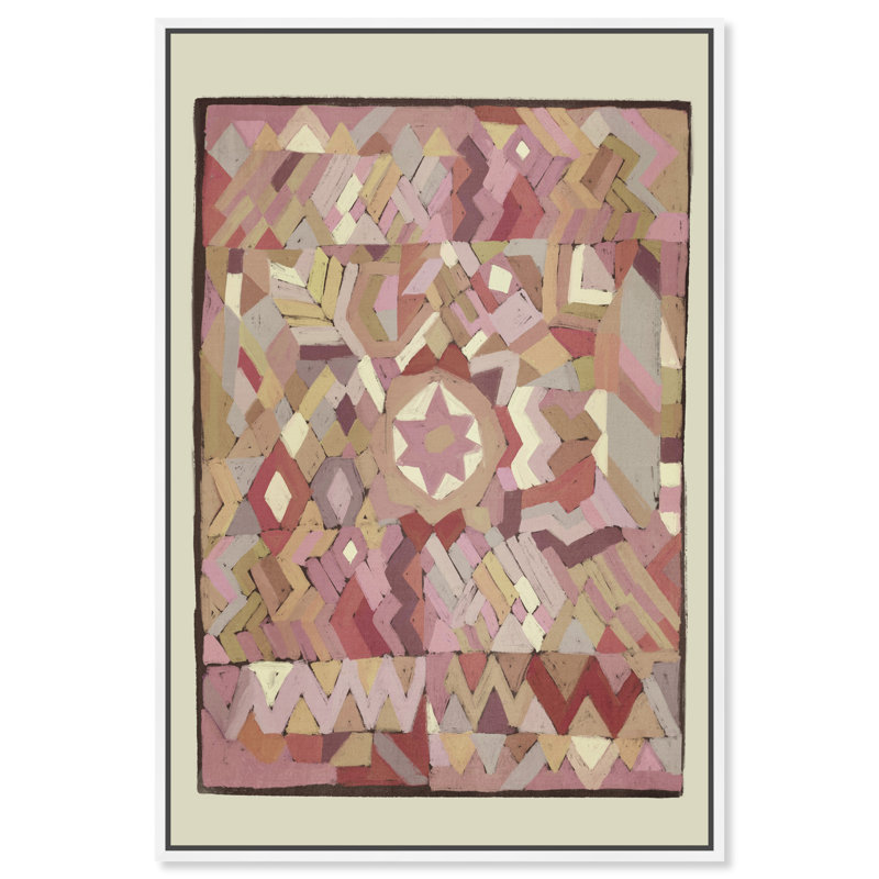 Tapestry Boehme Canvas Abstract Print by Oliver Gal, Black Frame, 10 x 15, 37"H x 25"W, White Floater Frame