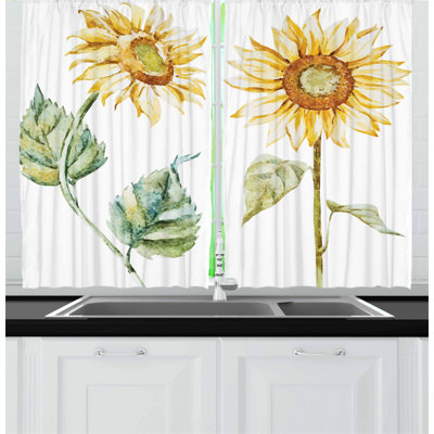 No Theme Pointed Kitchen Curtain