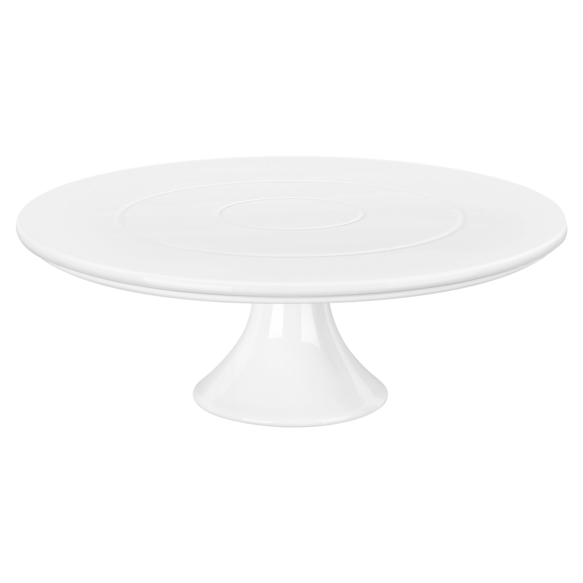Latitude Run® White Cake Stand, 12 X 12 Inches Porcelain Cake Plate