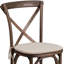 Arquit Series Stackable Wood Cross Back Bistro Dining Chair with Cushion-1880886580-1980228610