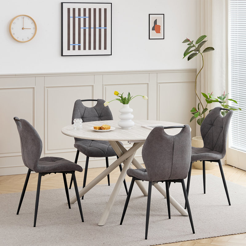 Round Metal Base Dining Table
