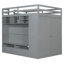 Lit mezzanine double avec tiroirs de rangement, tablettes ouvertes et éclairage à DEL, lit moderne peu encombrant pour enfants et adolescents-232351045