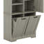 Armoire de rangement autoportante pour salle de bain avec panier à linge inclinable, tablette réglable-231950827