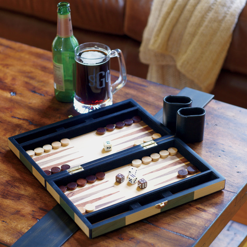 Ildebrando Winston Porter 16'' L Solid Wood Backgammon Game Set