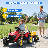 DEARAUTO 24V Powered Ride on Tractor for Kids, Max 4.3Mph, EVA Tires, Tippable Trailer, Remote Control, Detachable Trailer, Tractor Ride on Toy