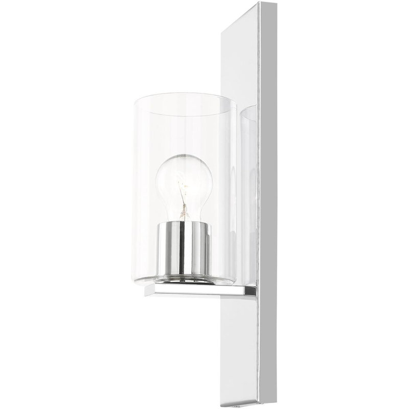4 Light ADA Wall Sconce w/ Steel Base - 5.125 inch: Elegant & Functional Lighting, Polished Chrome