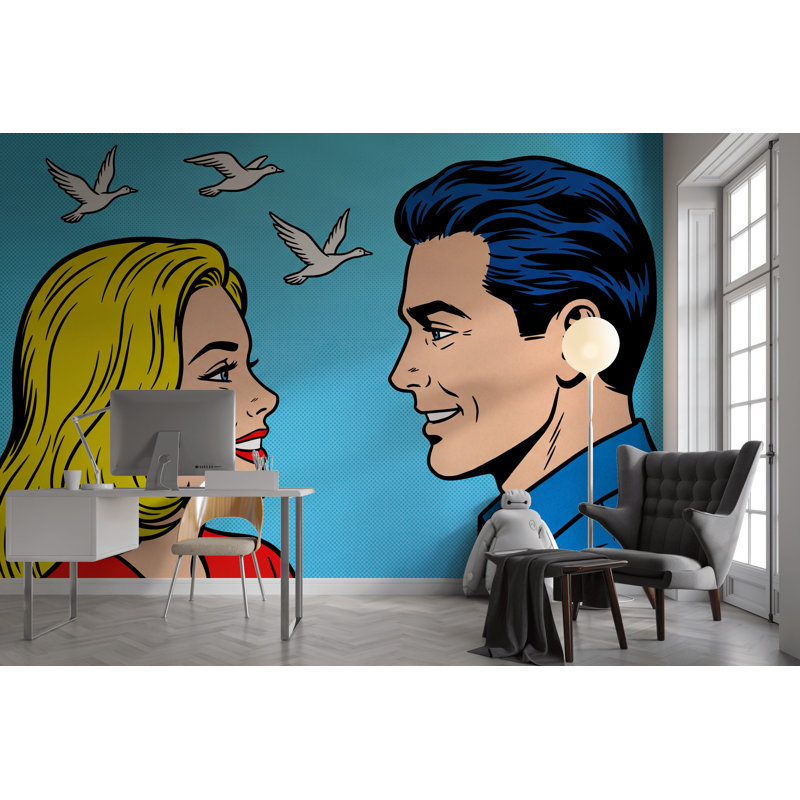 Murale Pop Art Illustration de papier peint moderne, Non tissé, 140 po x 108 po