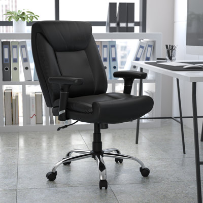 HERCULES Series Big & Tall Swivel Task Office Chair with Deep Tufted Seating and Adjustable Arms by Flash Furniture