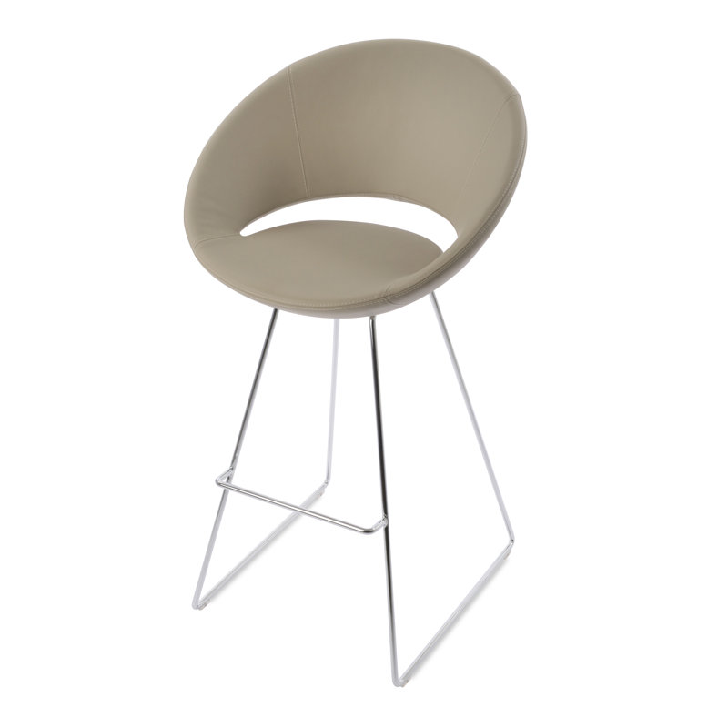 Tabouret de bar et de comptoir Crescent, Similicuir os, Tabouret de comptoir (assise de 24 po de hauteur)