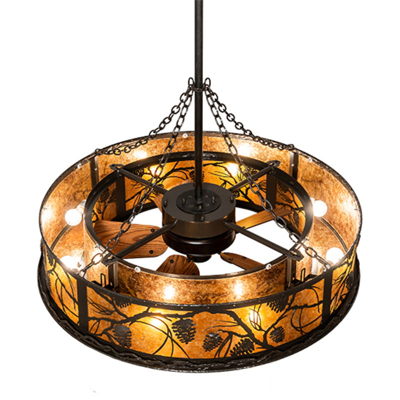 Whispering Pines Downrod Ceiling Fan
