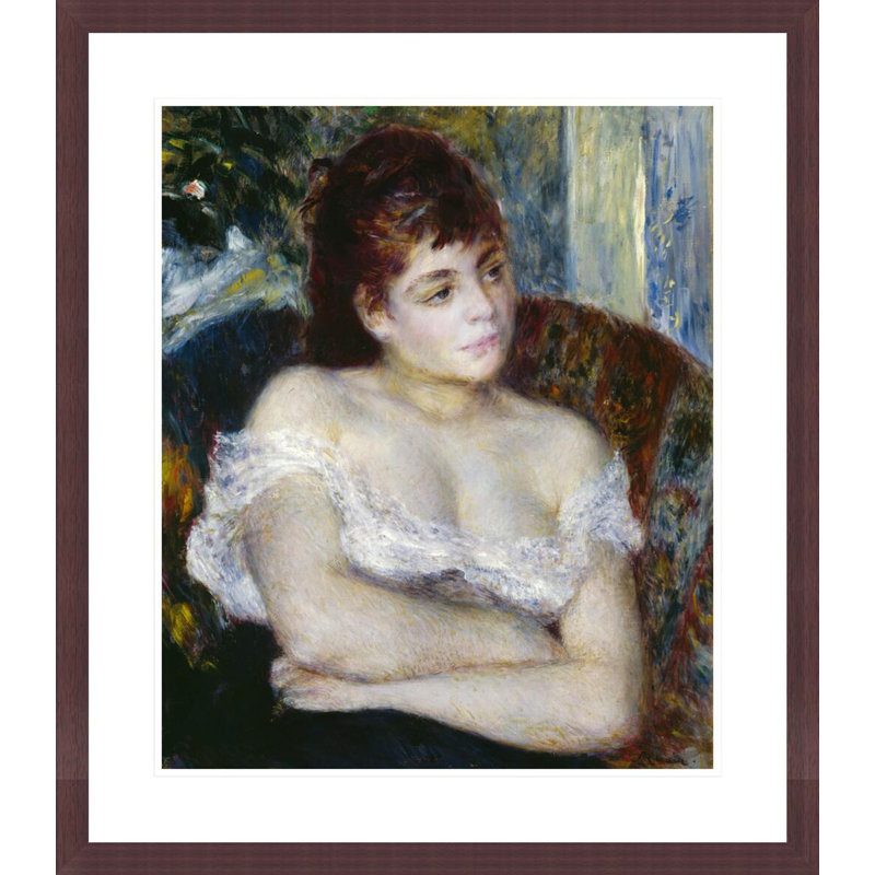 «Femme dans un fauteuil» par Pierre-Auguste Renoir, impression giclée encadrée, H 26,91 po x l 23,5 po
