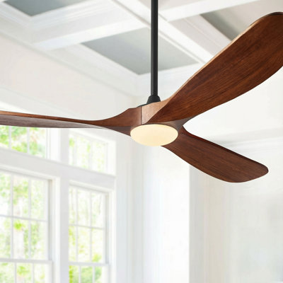 3-Blade Modern Classic Ceiling Fan with Remote Control & LED Light Kit Included
