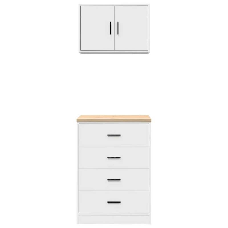 2 Piece Storage System, White