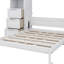 Grand lit escamotable mural avec garde-robe, tiroirs et tablettes-1186344900