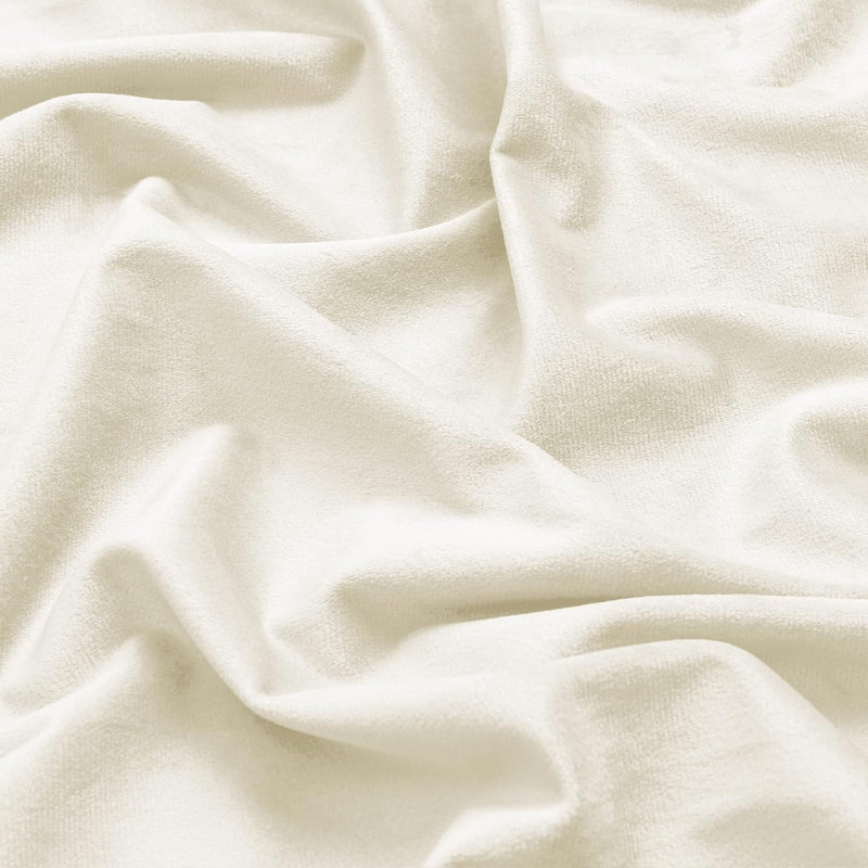 Aleria Velvet Room Darkening Curtain Pair, 42" W x 96" L, Ivory