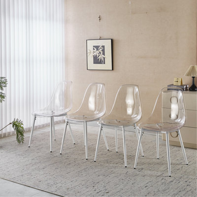 Chaise pour animal 4 pièces, blanc