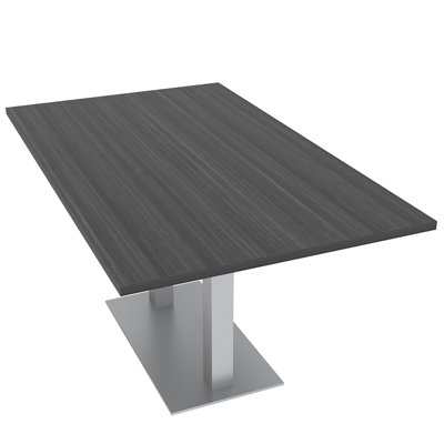 Table de conférence rectangulaire avec base en métal double
