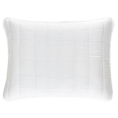 Monet White Quilted Sham