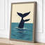 Whale Tail Rising Minimalist - Wrapped Canvas-1882565304-1882565307