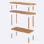 Console ovale en bois massif avec 2 tablettes Kennard - Solution de rangement élégante pour les couloirs-1653849939