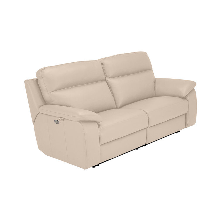 Global Furniture CAPRIGRY-SL Capri Gray Italian Leather Reclining Power  Sofa And Loveseat