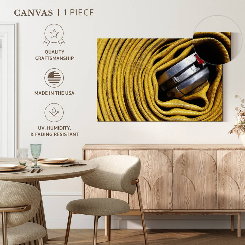 Alcaraz Coiled Fire Hose, 34" H x 51" W