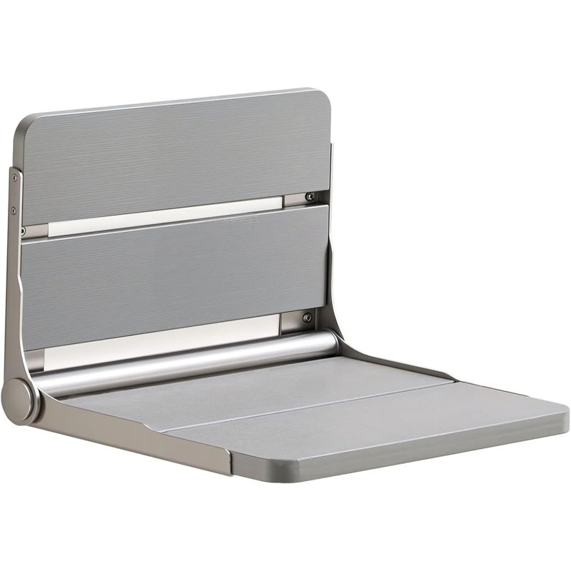 Wall Mounted Folding Shower Seat, 400 Lbs Capacity Foldable Shower Bench With HDPS Poly Lumber And Stainless Steel Frame, Waterproof Bath Stool For Elderly And Accessibility Needs
