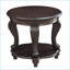Table basse ronde de 22 po à deux tons, table d'appoint en bois massif avec tablette résistante à la chaleur, facile à assembler pour le salon-1097389864-1097389878