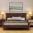 Dimmable Table Lamp with Led Nightlight, Square Wood Grain Bedside Lamp Set of 2