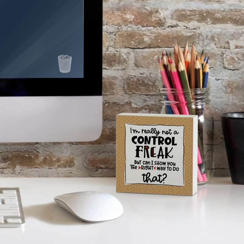 Enseigne en bois Control Freak
